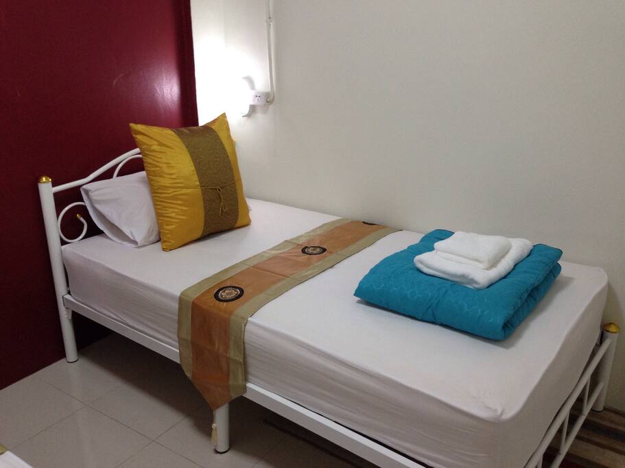 2 Single beds in private room.