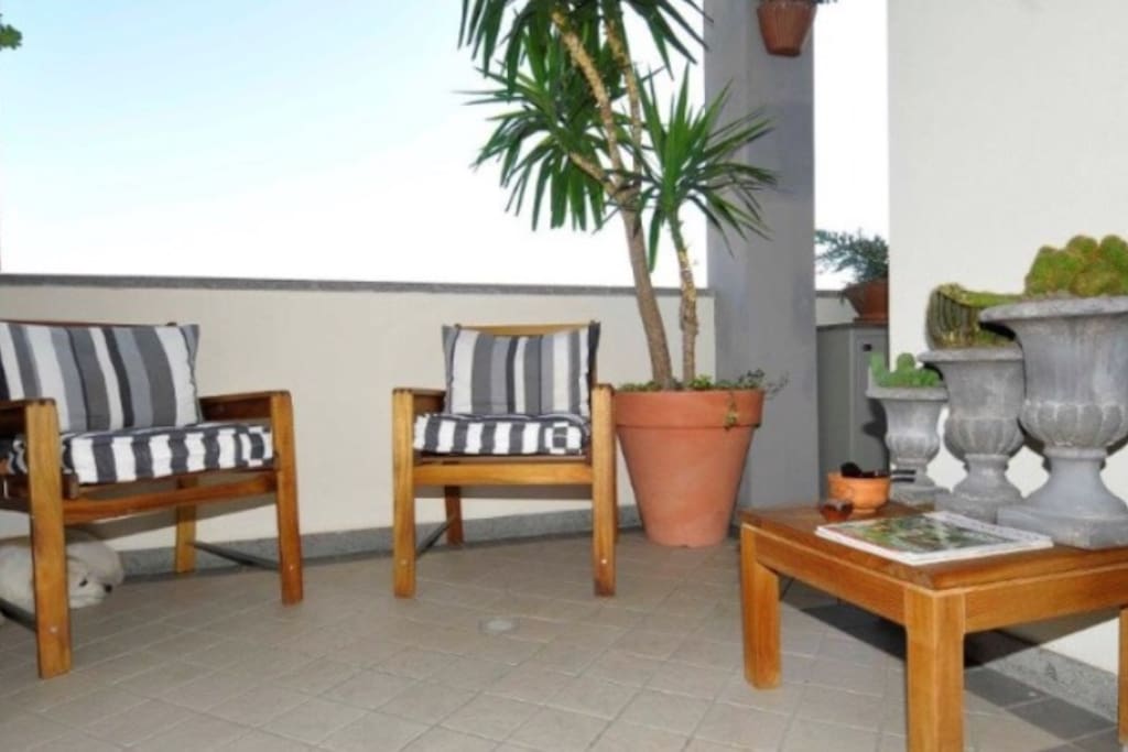 Large balcony with nice view