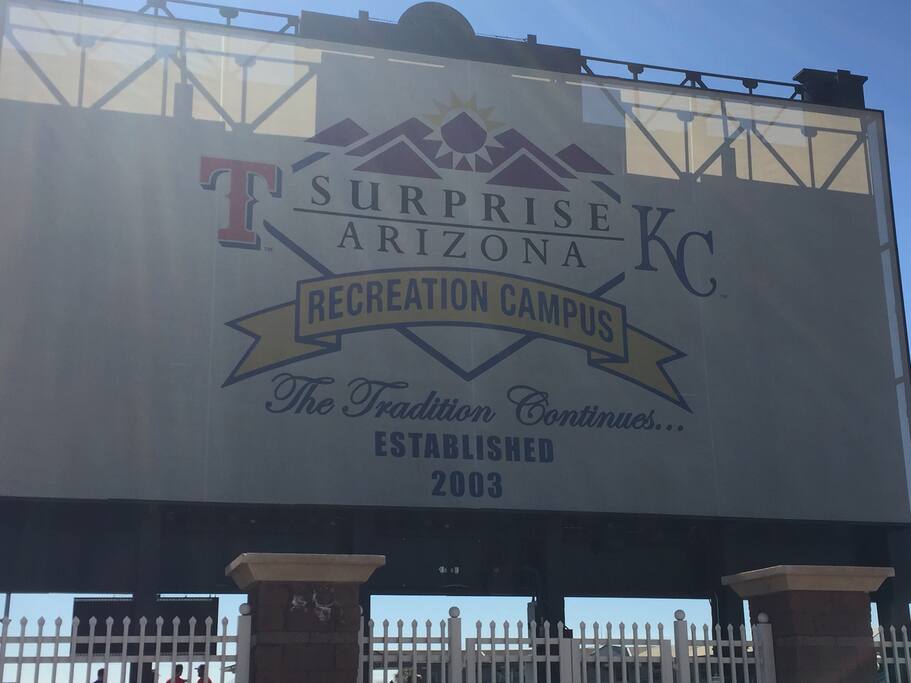 Surprise stadium just a short drive Or walk 1 mile away