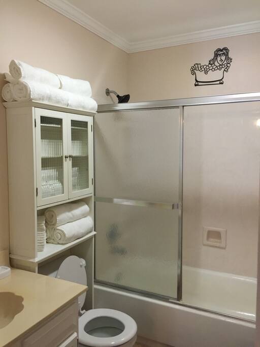 Very clean master bathroom