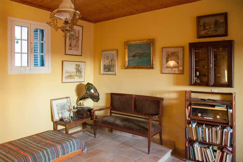 The living room area.