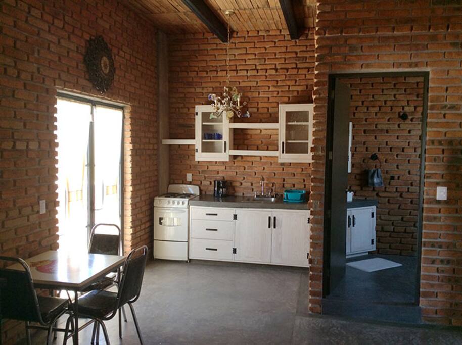 Kitchen & Dining Area w/Bathroom Entrance