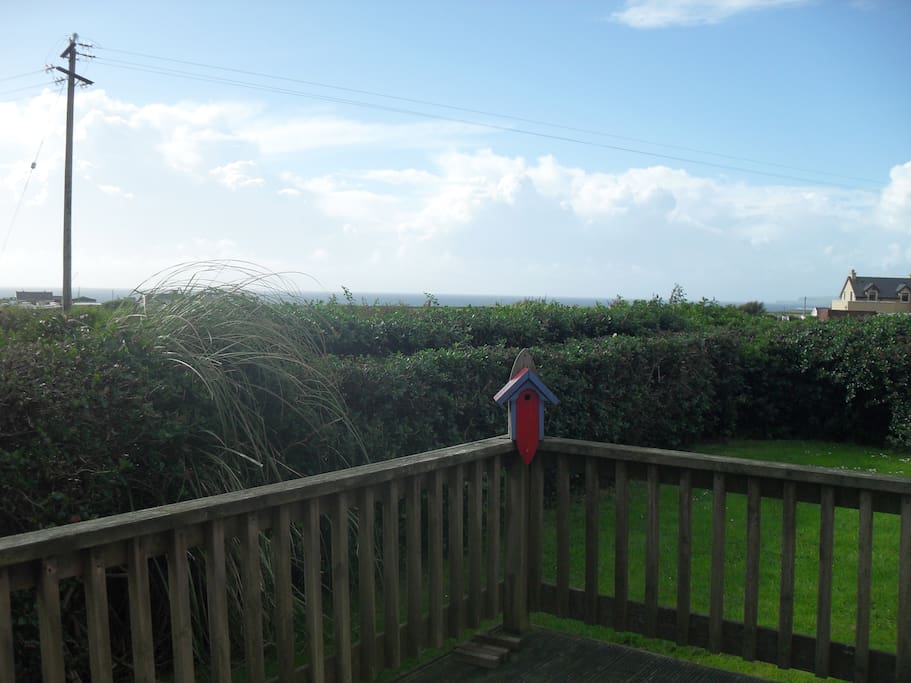 sea view from the decking area
