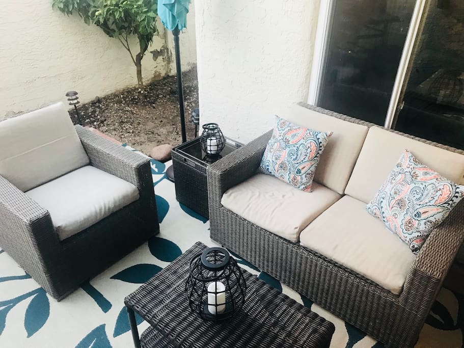 Ground level patio