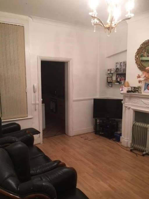 Dining room with TV