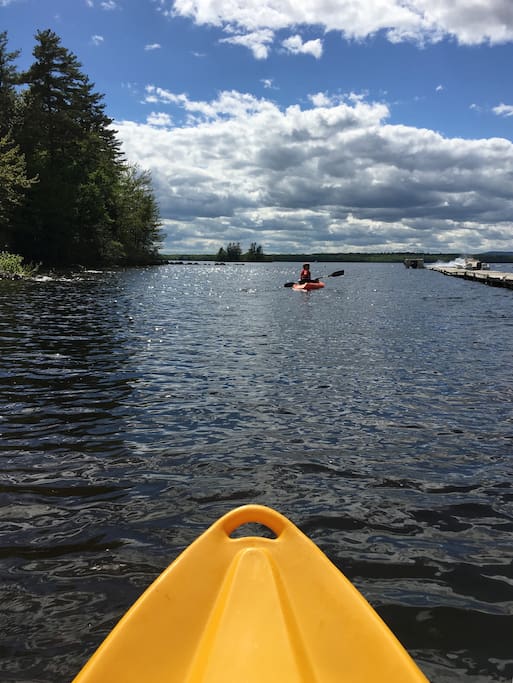 Take the kayaks for a tour around Jordan Bay or if you've got stamina, paddle to Frye Island for breakfast.