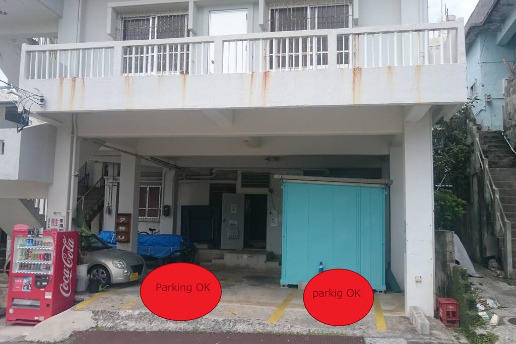 2 parking space .
500yen/day