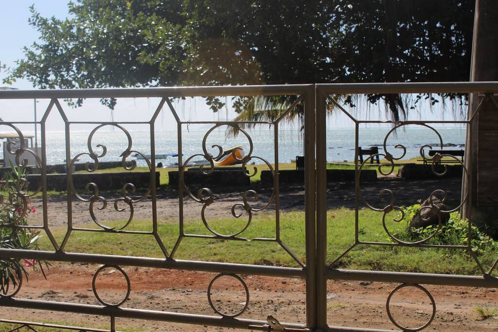 View from gate of property. Beach is within 50 meters.