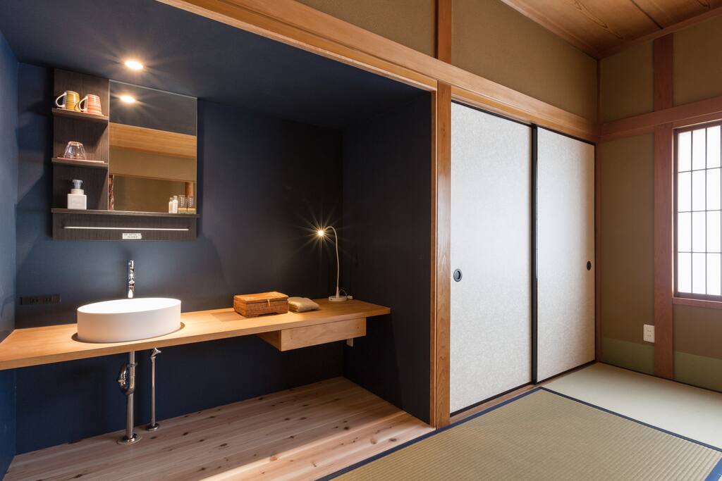 Every room has just renovated desk & sink.