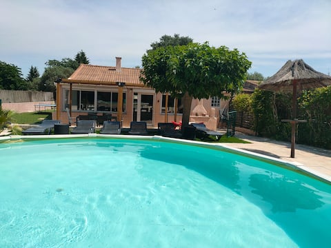 Connected villa,clim,  flat foot, swimming