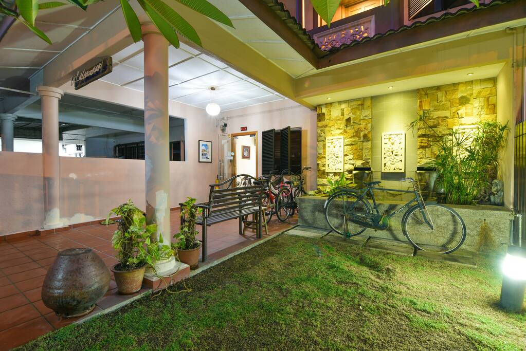 Evening view of garden