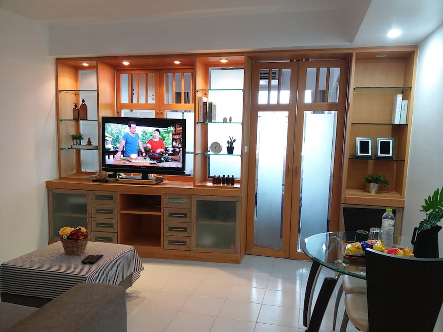 living room, TV, sofa