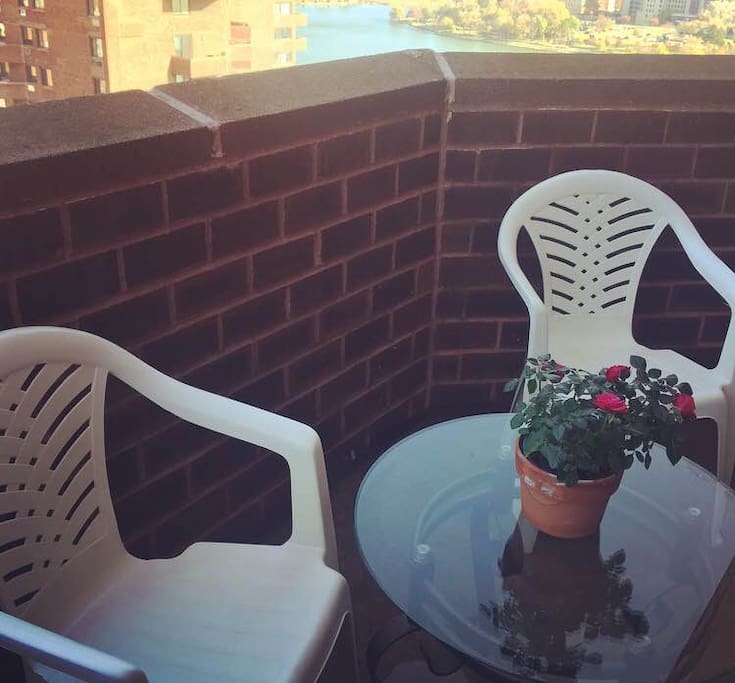 Enjoy your morning coffee on the terrace