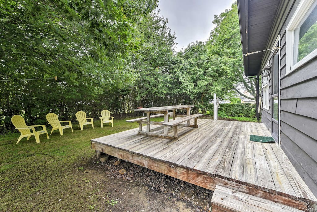 Look forward to hanging out on the back deck and in the spacious backyard.