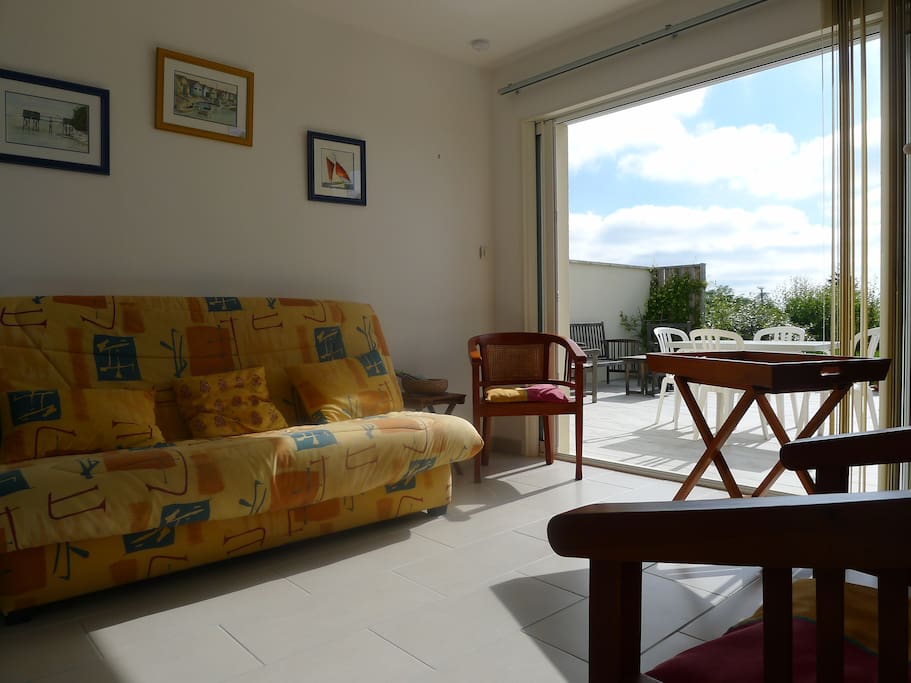 Accès à la terrasse