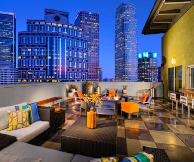 Rooftop lounge area