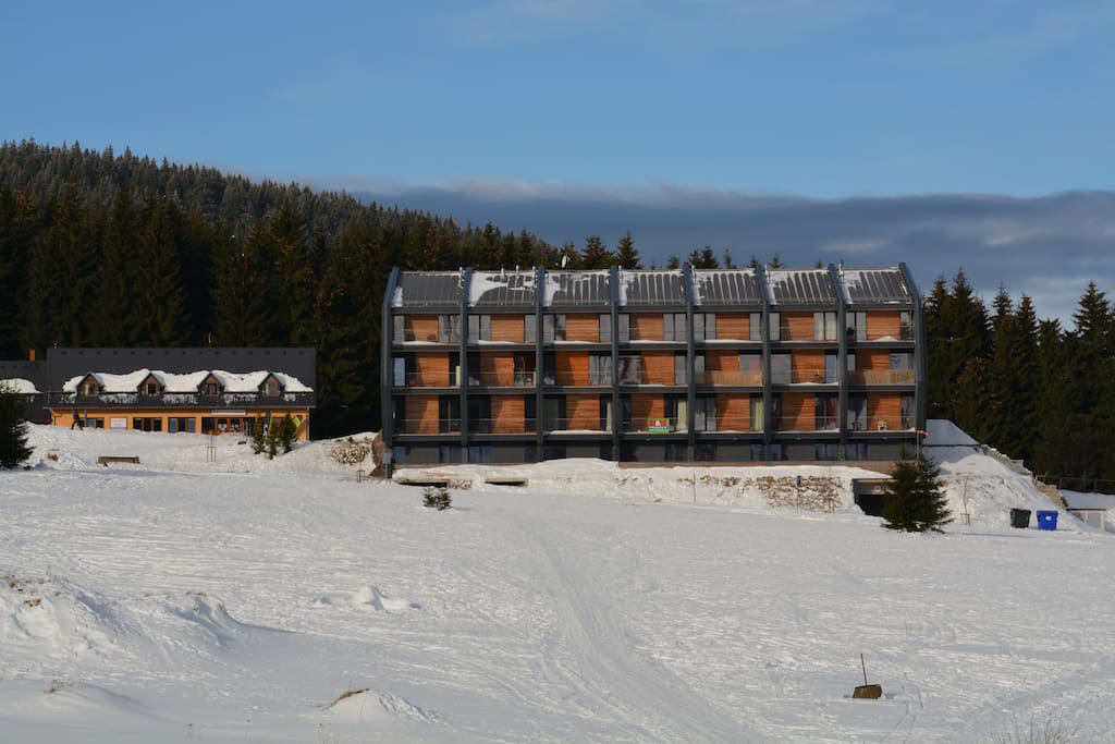 Apartment in Winter back view
