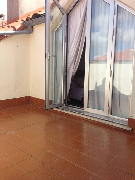 Terraza privada en dormitorio