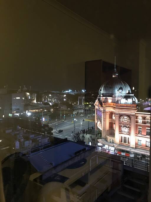 Night view from window