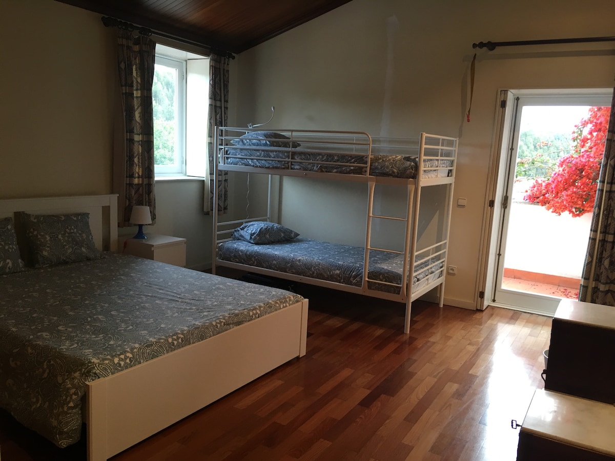 The Blue room with a private balcony