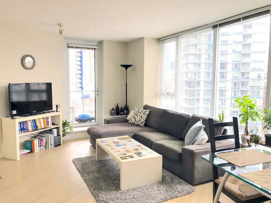 The spacious living room