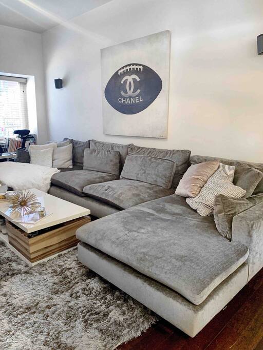 Gorgeous and super cozy new couch from West Elm makes relaxing a dream