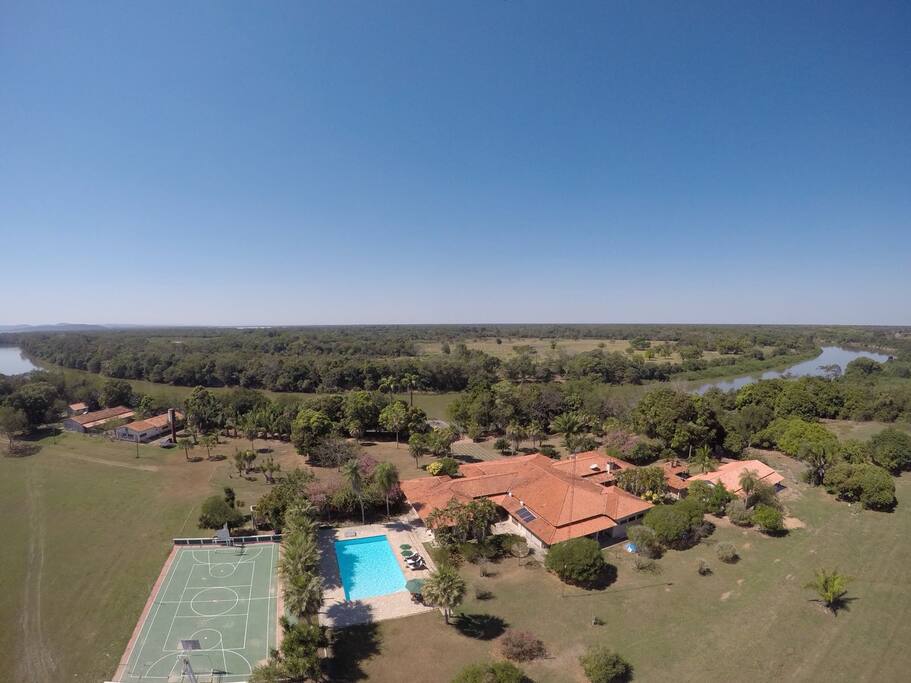 Foto drone Hotel Boutique Fazenda Usina Flecha.