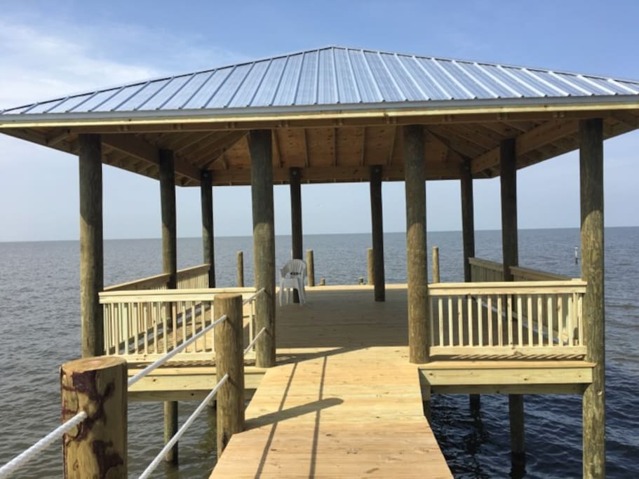 Brand NEW pier and Boathouse completed July 2018