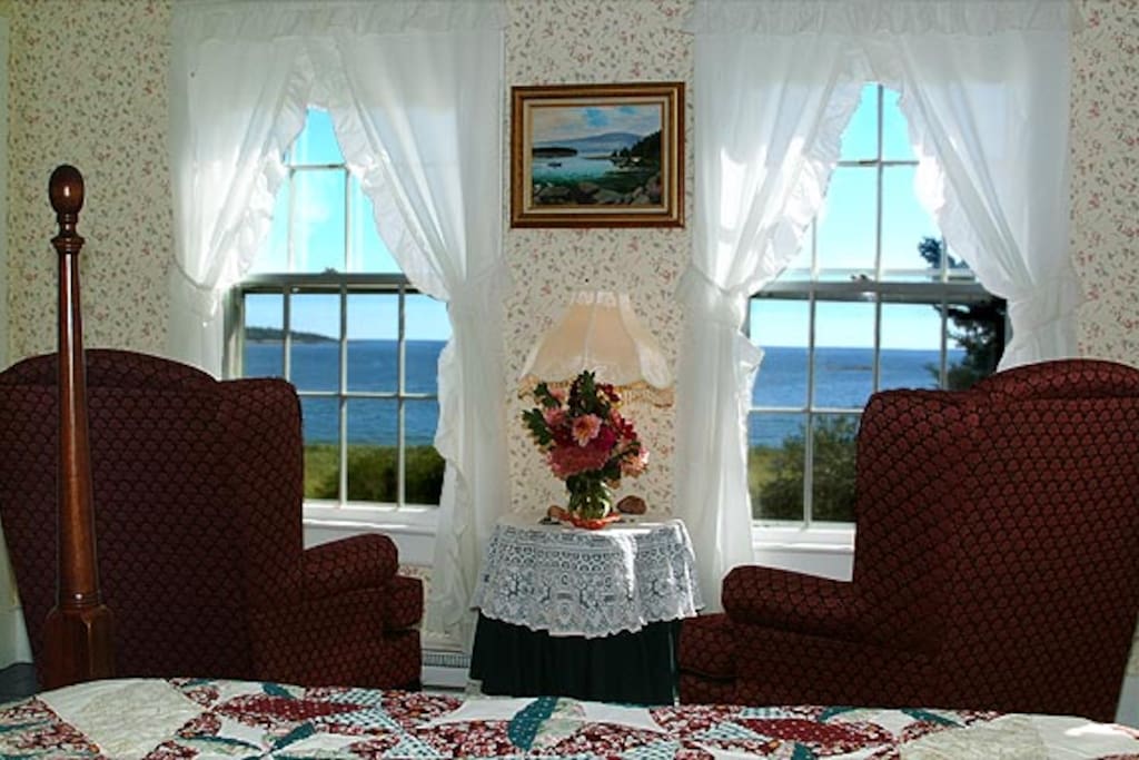 Suite 8 at Acadia's Oceanside Meadows Inn on the coast of Maine. Five minutes from Acadia National Park at Schoodic.