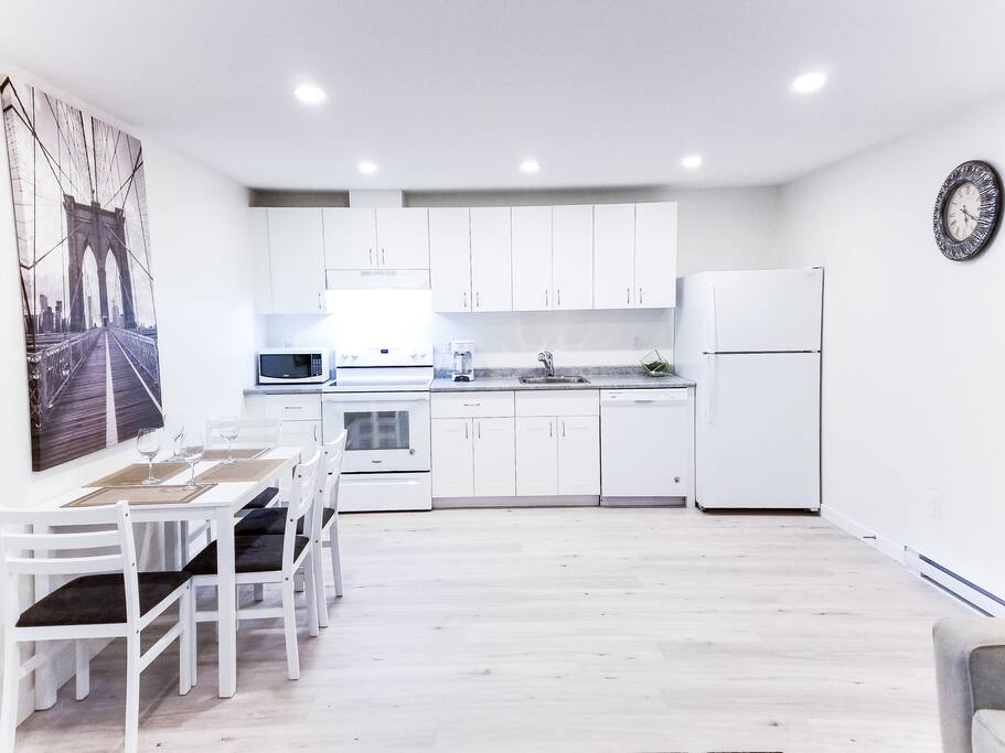 Kitchen with all appliances and kitchen utensils, Dishwasher, ...