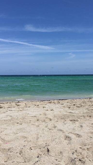 Beach access, five minutes walk