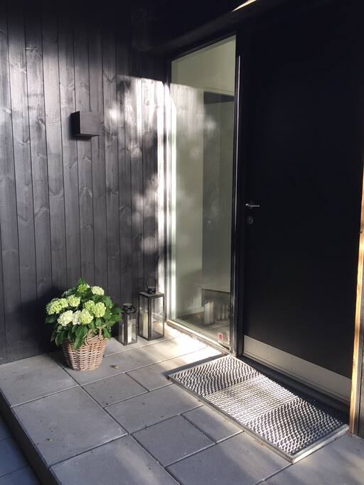 Entrance with alarm