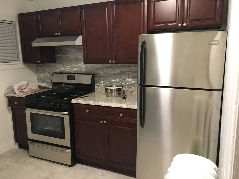 Plenty of comfortable space in the new kitchen