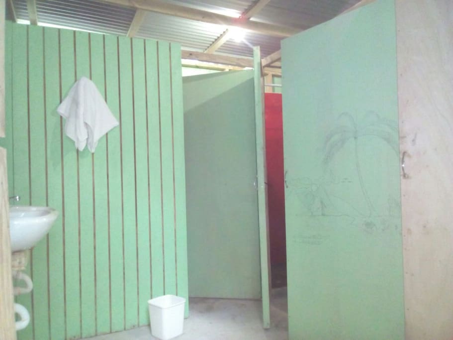 shared shower and wash facilities