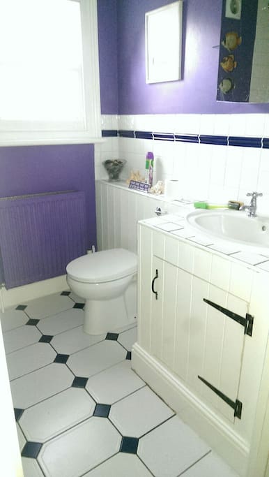 One of the bathrooms
