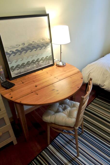Your own comfortable work space for laptop or reading