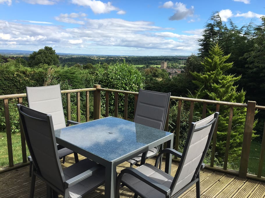 Guests can enjoy sitting on the deck or in the garden, enjoying the views.