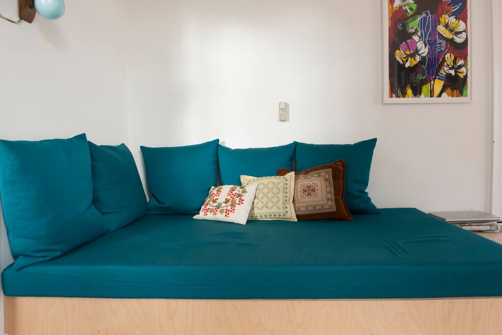 Home-built sofa in the livingroom