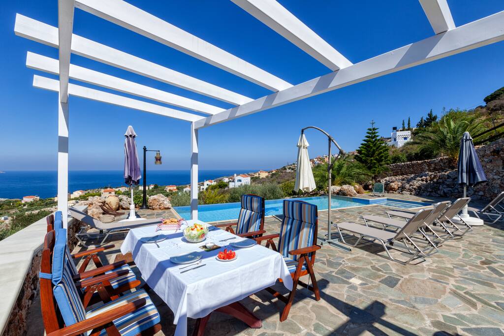 dining area by the pool