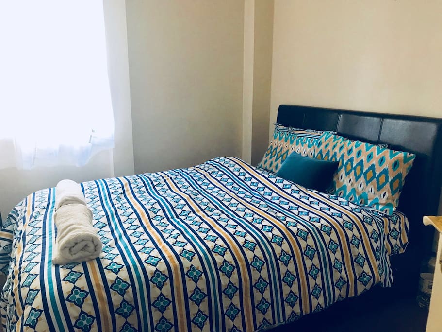 Double bed with separate bathroom