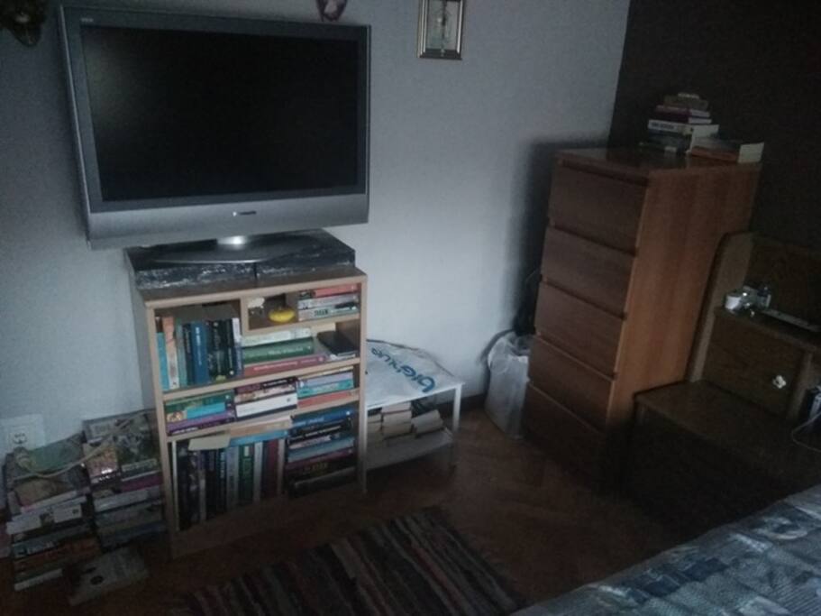 First bedroom with a double bed