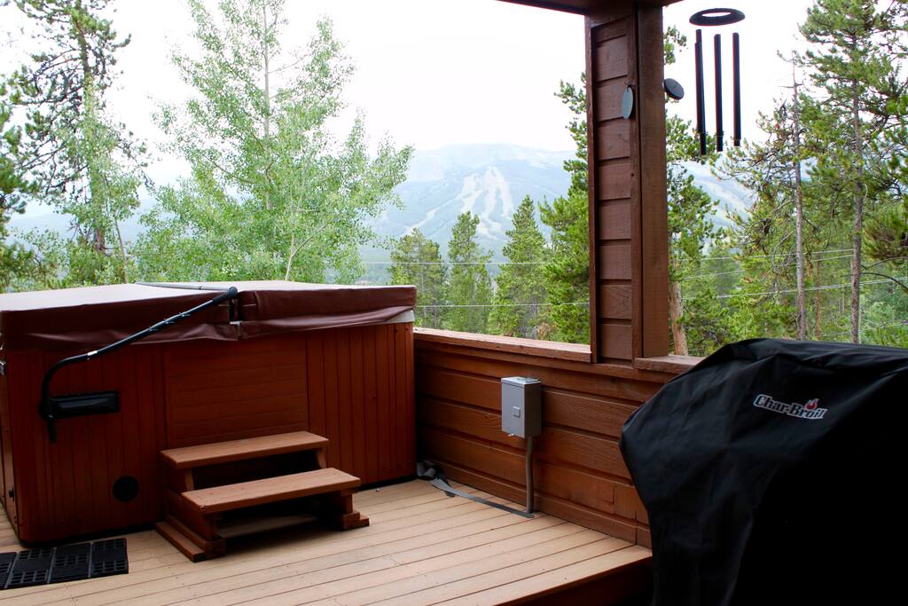 Hot tub and gas grill