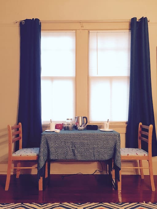 Breakfast table & work station.