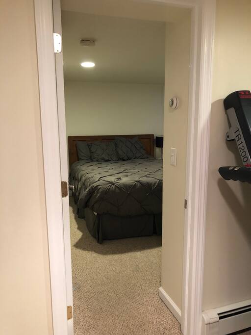 View of the bedroom from the living area.