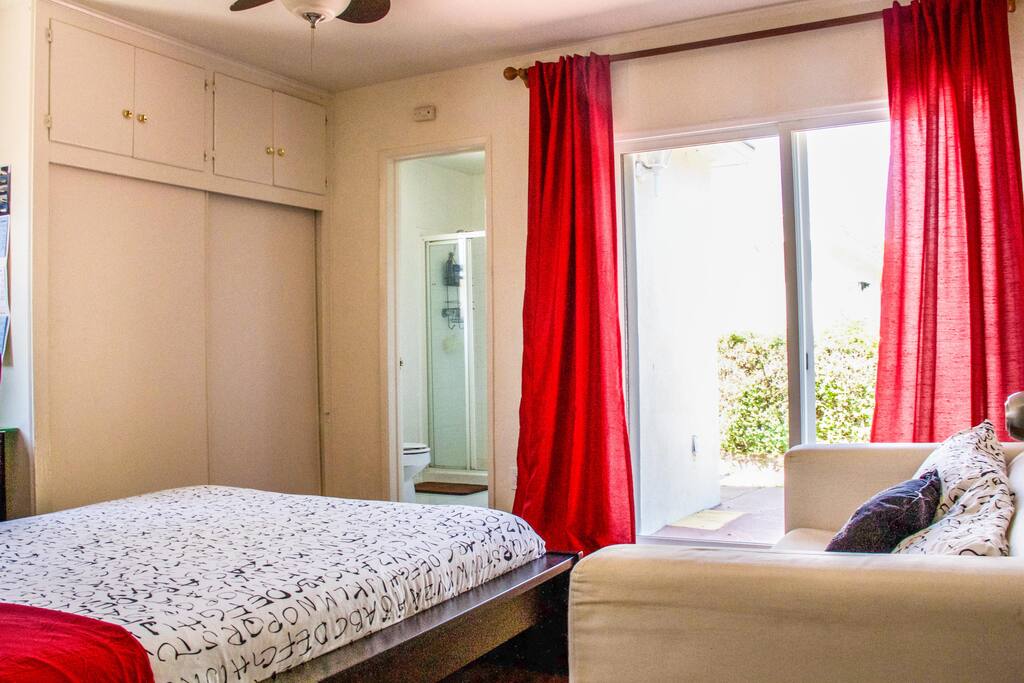 Big closets and private bathroom