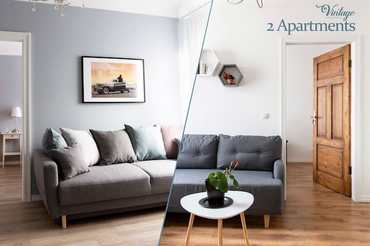 Vintage Apartments Blue/White (2 apartment set)