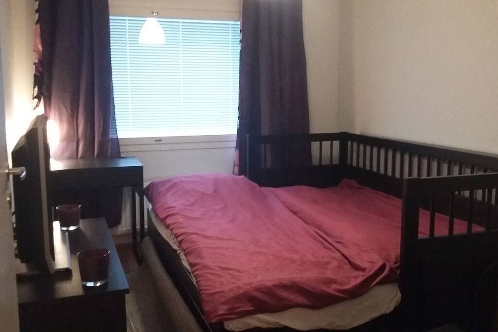 Bedroom, sofabed opened