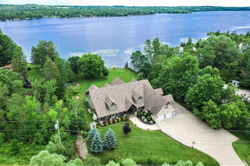 Aerial Front View of House