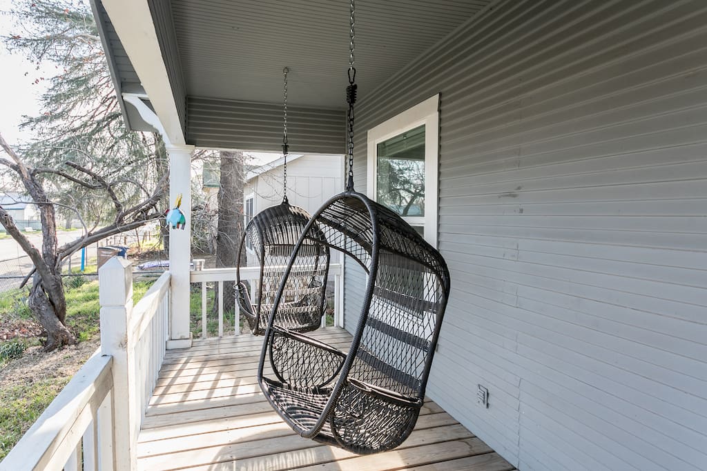 Swings on front porch