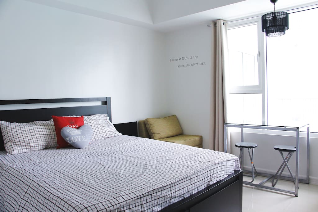 Bedroom View 3 (Real Double Bed with mini sofa, mini dining area and bedside table)